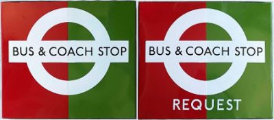 1950s/60s London Transport enamel BUS & COACH STOP FLAG (Request). An amazing example which, despite