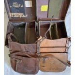 Selection (4) of bus conductors' items comprising 2 London Transport leather CASH BAGS, one with