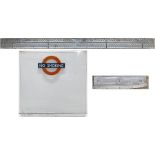 A selection (3) of London Underground relics comprising DOOR TREADPLATES from A60 Stock (Cravens