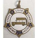 WW1 MEDALLION issued by the Auxiliary Omnibus Companies Association after the Great War to one of