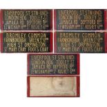 Trio of 1930s/40s London Transport BUS DESTINATION BOARDS from ST class, ex-Tilling AEC Regents at