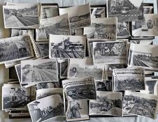 Very large quantity (est. 1,000+) of b&w, postcard-size PHOTOGRAPHS taken by the late Alan A