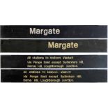 Pair of British Rail (Southern Region) PLATFORM FINGER BOARDS, the first reading 'Margate' and the