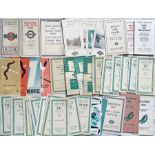 Quantity (40+) of London Transport etc LEAFLETS & MAPS from the post-WW1 period onwards, most are