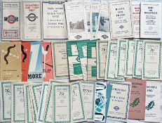 Quantity (40+) of London Transport etc LEAFLETS & MAPS from the post-WW1 period onwards, most are