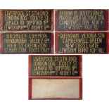 Trio of 1930s/40s London Transport BUS DESTINATION BOARDS from ST class, ex-Tilling AEC Regents.