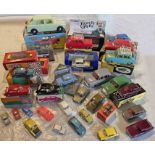 Large quantity (30) of 1960s onwards, mixed-scale, die-cast & plastic MODEL CARS of BMC 1100s -
