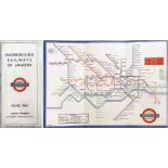 1934 London Underground 'Underground Railways of London' POCKET MAP. A second-year H C Beck