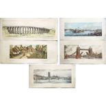 Selection (5) of unframed RAILWAY CARRIAGE PRINTS comprising 4 from the LNER/BR 1945-57 series: