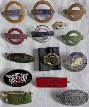 Good quantity (14) of CAP etc BADGES, many are London Transport incl Underground, tram/trolleybus