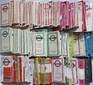 Large quantity (c160) of London Transport POCKET MAPS issued from 1950-1985 (most are 1950s-70s) and