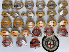 Large quantity (29) of London Underground CAP etc BADGES from various eras, 1930s-80s, both