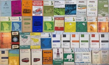 Large quantity (41) of 1960s/70s bus TIMETABLE etc BOOKLETS from operators F-P including Fylde