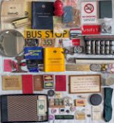 Large tray containing a large quantity of bus-related MEMORABILIA/EPHEMERA. A "delver's delight"