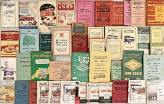 Large quantity (46) of 1920s onwards BUS TIMETABLE etc BOOKLETS from operators P-T. A good
