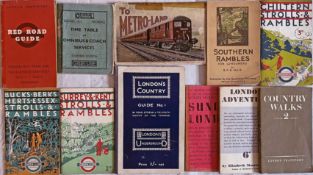 Selection (11) of 1930s London Transport etc TIMETABLE BOOKLETS & GUIDEBOOKS including 1936 Red Road