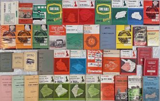 Large quantity (43) of 1960s/70s bus TIMETABLE etc BOOKLETS from operators P-W including Plymouth