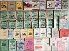Large quantity (52) of 1920s onwards BUS TIMETABLE BOOKLETS from operators E-H. Mostly 1920s/30.