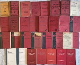 Quantity (29) of London Transport BUS TIMETABLE BOOKLETS comprising 24 x "Inspectors' Red Book'