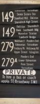 1969 London Transport DESTINATION BLIND dated 17.12.69 for a Routemaster at Edmonton (EM) garage and