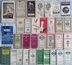 Assortment (32 items) of mainly 1920s onwards London Transport etc LEAFLETS & BOOKLETS etc incl 1907