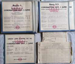 Very large quantity (est. c300) of London Transport 1953 Coronation Day BUS INTERIOR POSTERS (one