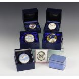 Three Royal Doulton limited edition enamel boxes, comprising: a Celestial Box, numbered 31/250, with