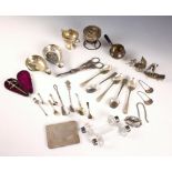 A selection of silver and silver coloured tableware and accessories,
