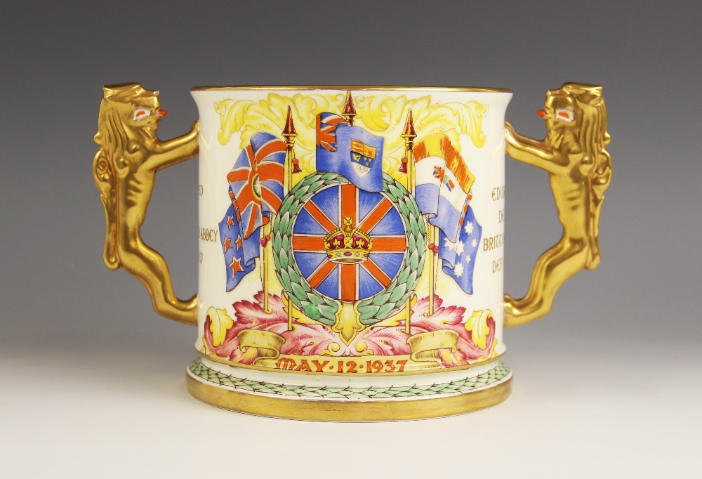 A limited edition Paragon twin handled commemorative loving cup, issued for the coronation of Edward - Image 2 of 3