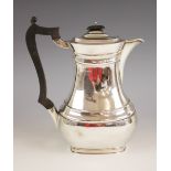 A George V silver coffee pot, William Hutton & Sons, Sheffield 1919, of baluster form with