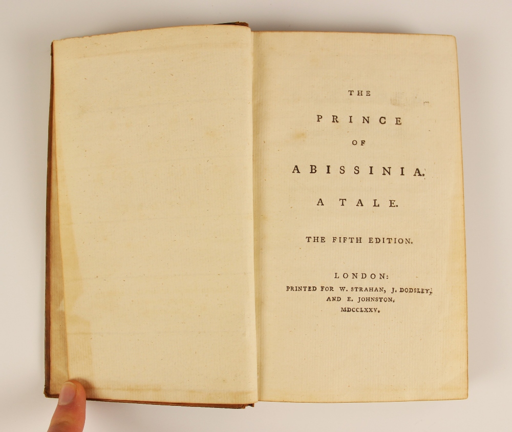 Johnson (Samuel) [Anon], THE PRINCE OF ABISSINIA. A TALE, fifth edition, full leather, laid paper,