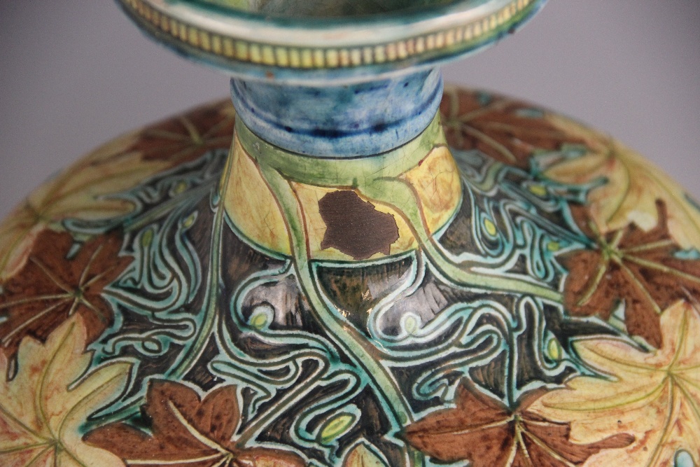 An Arts & Crafts Della Robbia Pottery "Dutch" vase, late 19th century, of squat baluster form with - Image 3 of 12