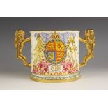 A limited edition Paragon twin handled commemorative loving cup, issued for the coronation of Edward