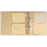 An album of fifty autographs, to include James Mason, Leslie Howard, George Cole, Patricia Roe, Will