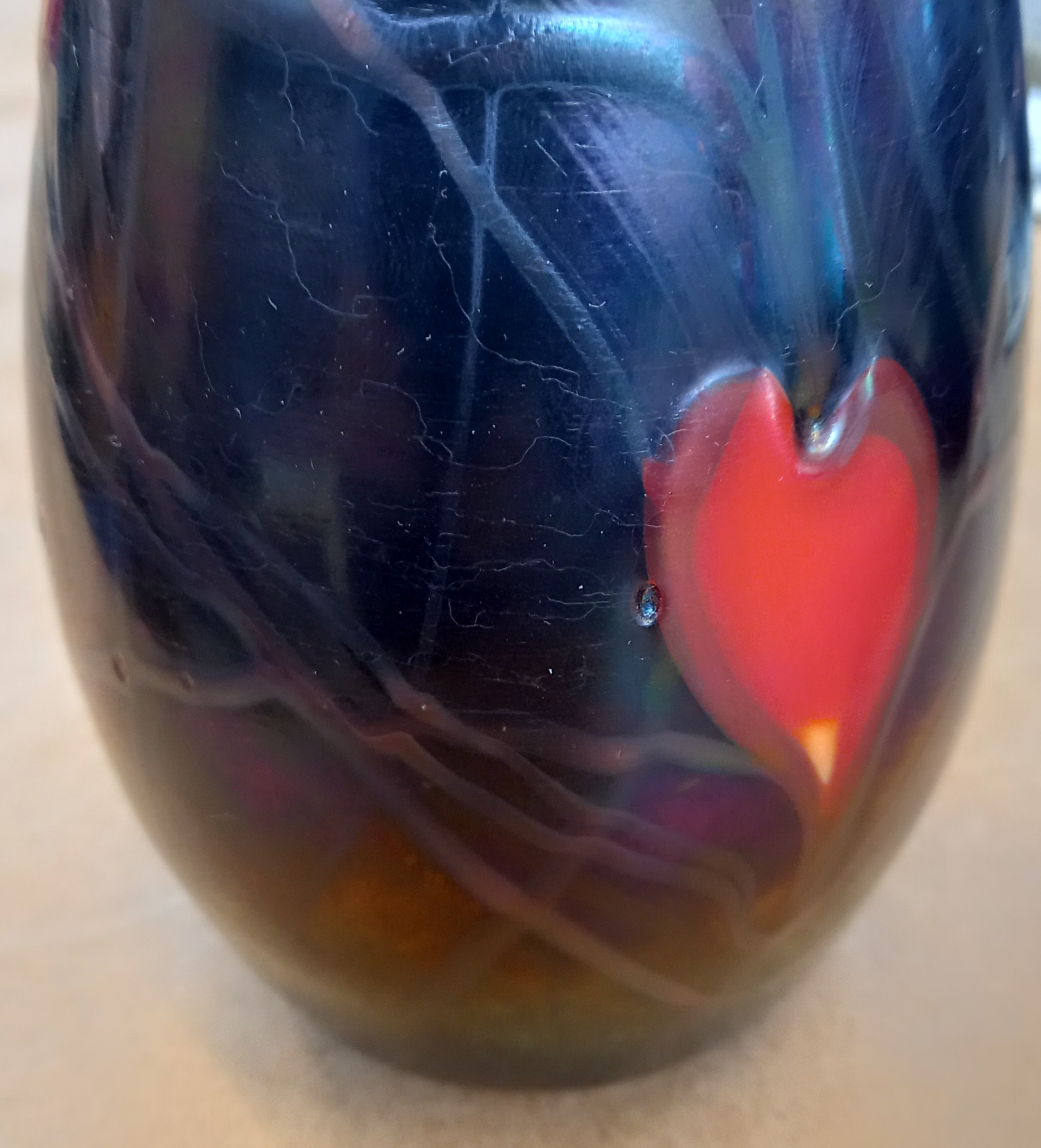 A John Ditchfield for Glasform studio glass vase of baluster form, the iridescent purple glass - Image 5 of 7