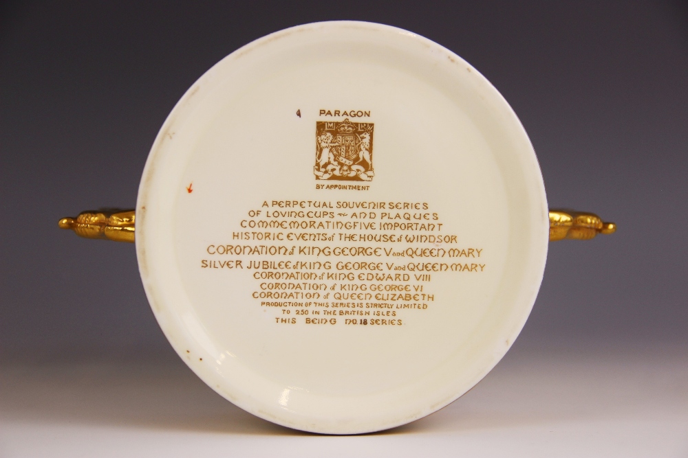 A limited edition Paragon twin handled commemorative loving cup, issued for the coronation of Edward - Image 3 of 3