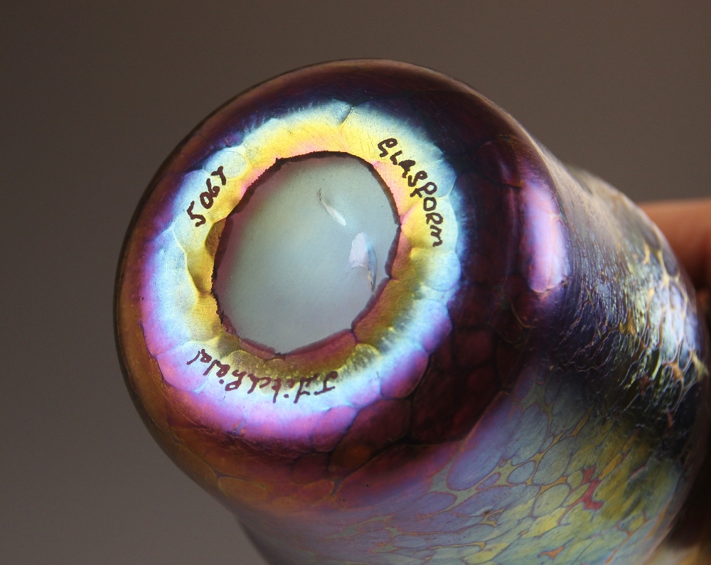 A John Ditchfield for Glasform studio glass vase of baluster form, the iridescent purple glass - Image 2 of 7