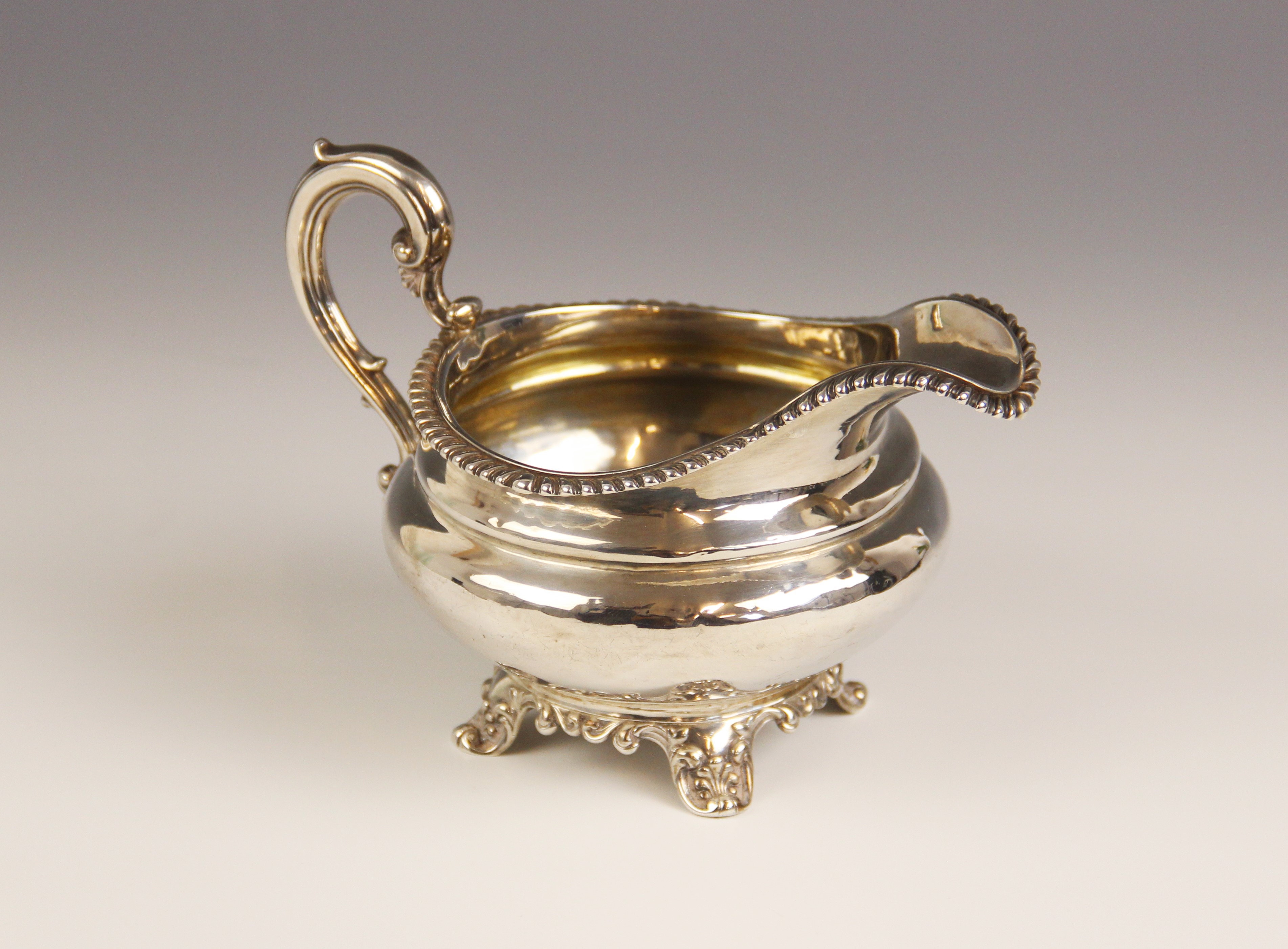 A William IV silver milk jug, Edward, Edward junior, John & William Barnard, London 1831, of