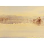 James Longueville PS PBSA (British, b.1942), "Still Morning, Marbury Mere", Watercolour on paper,