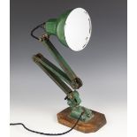 An industrial machinist's articulated lamp, mid 20th century,