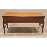 A George III mahogany square piano later converted to a side/hall table, overall inlaid with