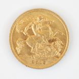 A George V half sovereign, dated 1912, weight 4.0gms