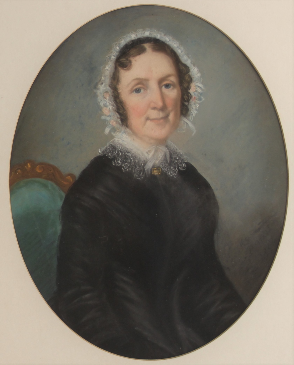 English school (19th century), Half length portraits of a Victorian lady and gentleman, Pastel on - Image 3 of 4