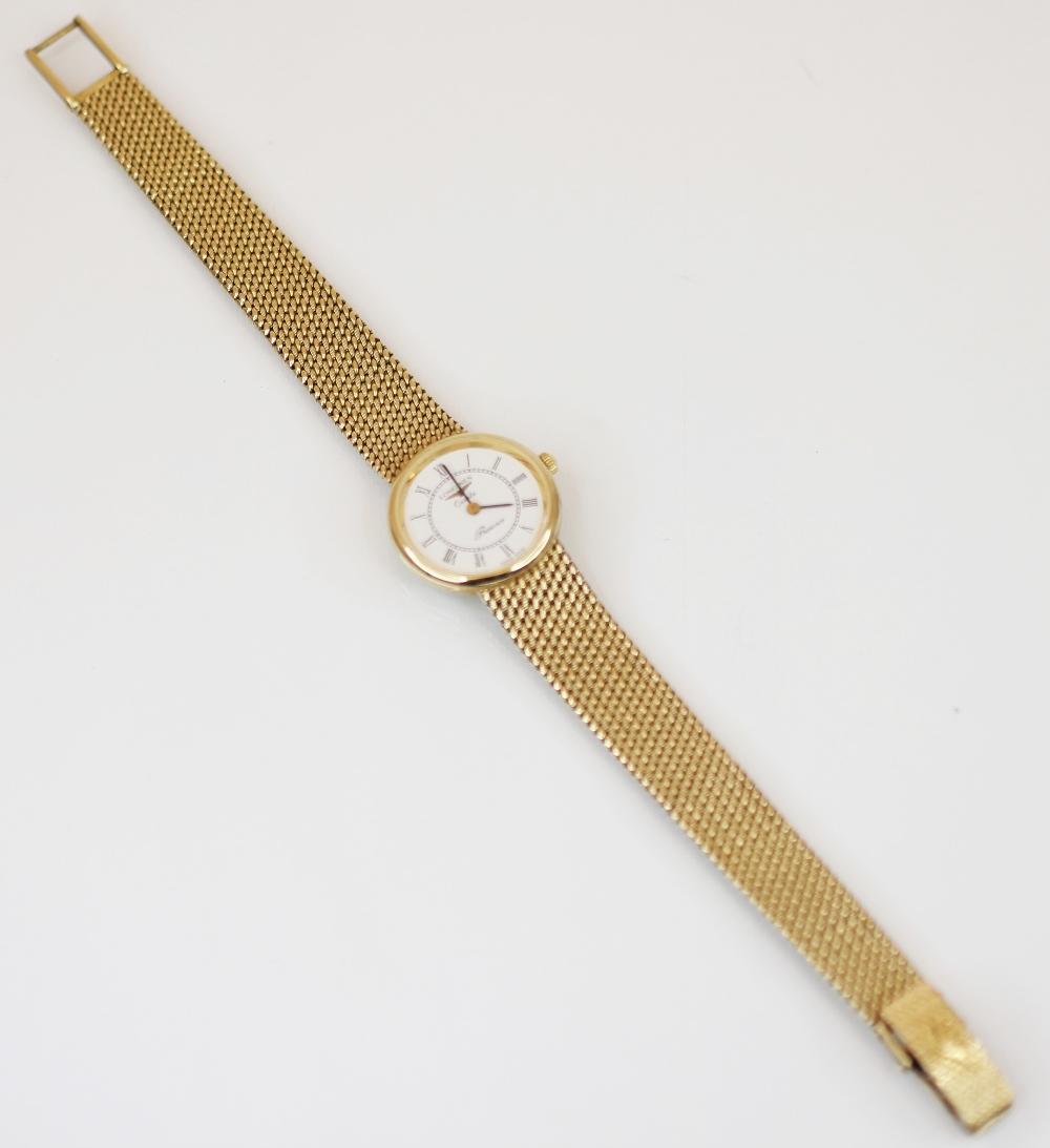 A ladies Longines 9ct gold ladies wristwatch, the circular white dial with Roman numerals and - Image 2 of 4