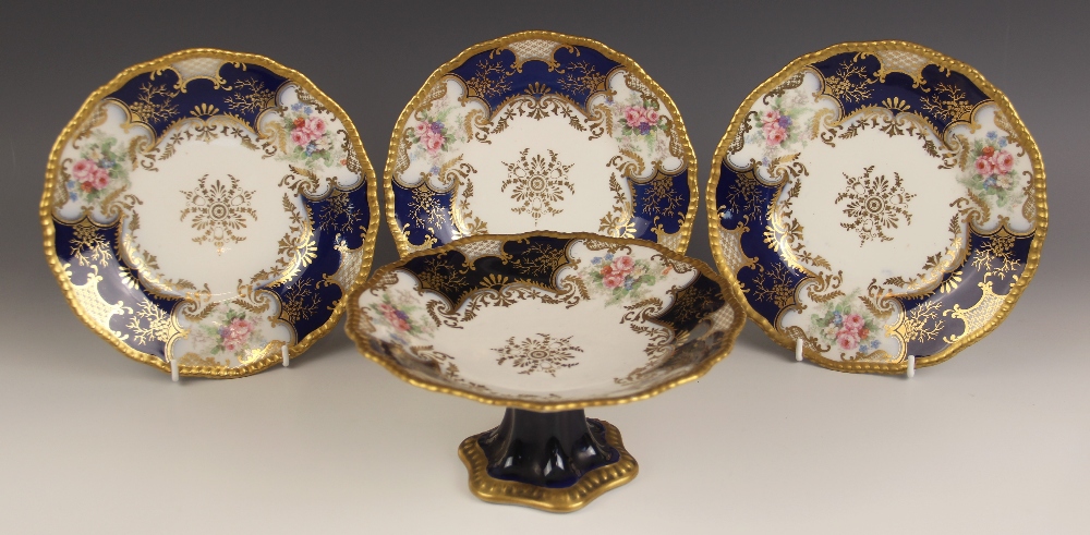 A large collection of Coalport cobalt blue batwing decorated tea and coffee wares, comprising: two - Image 2 of 9