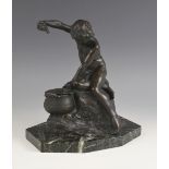 After Lucy Gwendolen Williams (British, 1870-1955), a patinated bronze figure modelled as a boy
