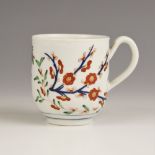 A Worcester porcelain coffee cup, circa 1770, decorated in polychrome enamels with the Kempthorne