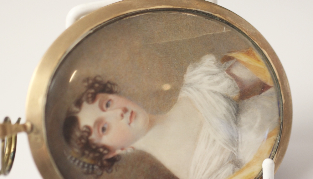 English school (late 18th/early 19th century), A half length portrait miniature depicting a young - Image 4 of 5