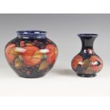 A Moorcroft vase in the Pomegranate pattern, early 20th century, of compressed ovoid form, William