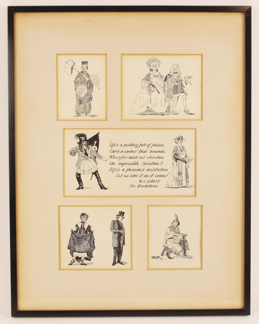 Charles L Puckering (British, 20th century), Vignettes from Gilbert and Sullivan operas arranged